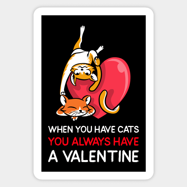 Valentine Cats Sticker by MCAL Tees